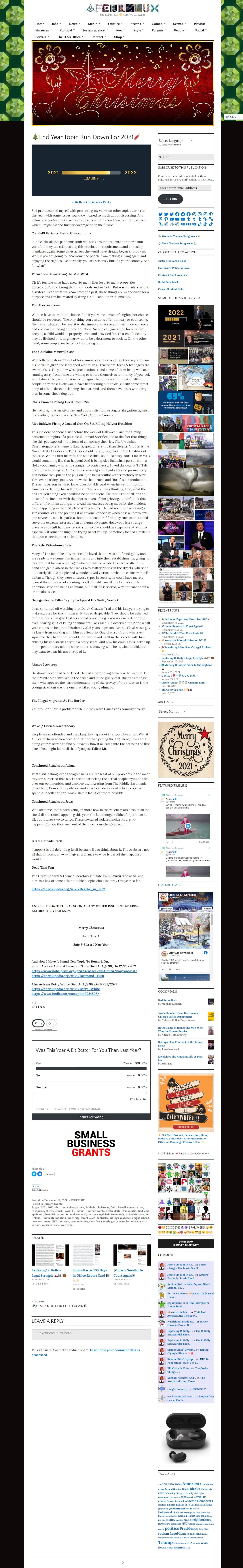 🎄End Year Topic Run Down For 2021🧨