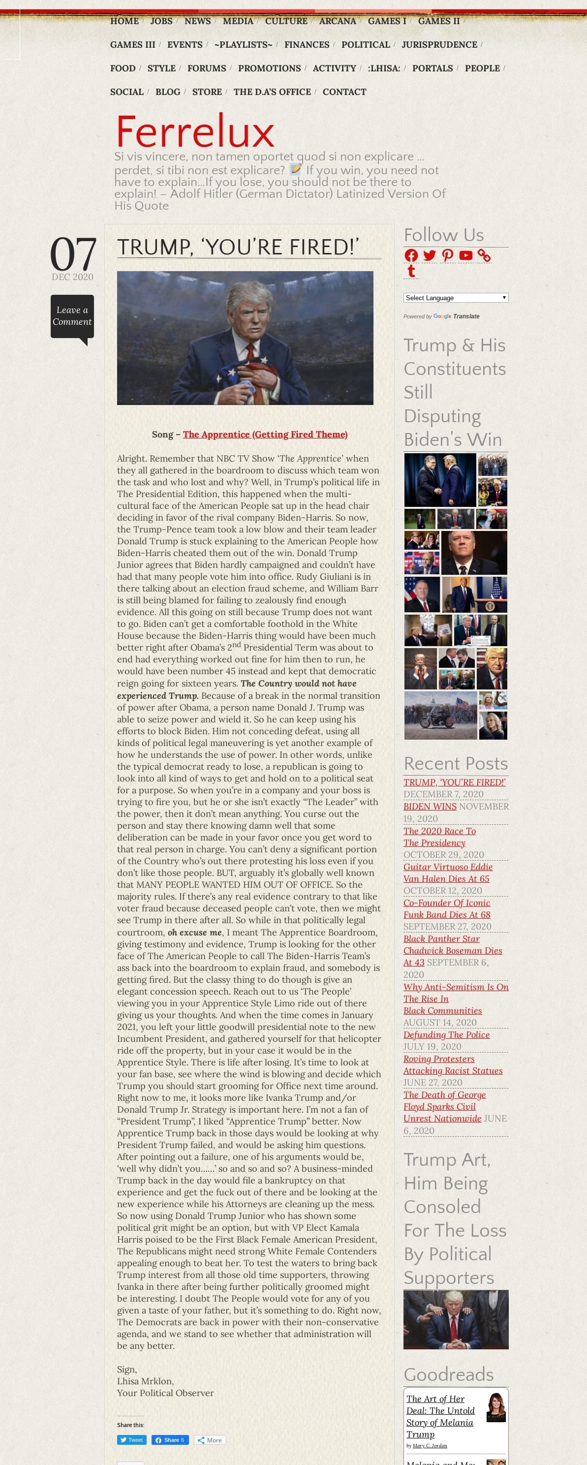 Trump, ‘You’re Fired!’ 🚁📰🎺