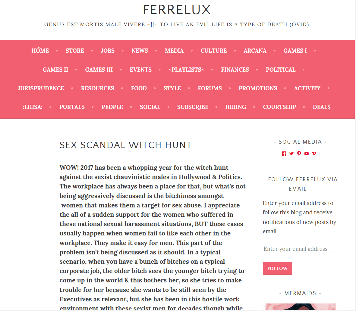 Sex Scandal Witch Hunt ๐๐ฉฒ๐จ